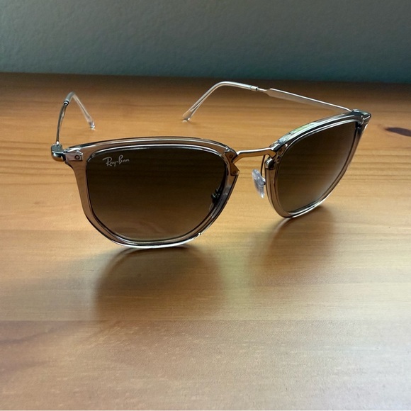 Ray-Ban RB4451 Silver Polished Transparent Grey Unisex Sunglasses 50-20 main image 7